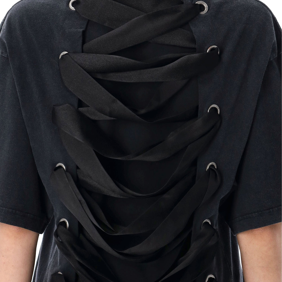 BALENCIAGA Loose Fit Ribbon Detail T-Shirt