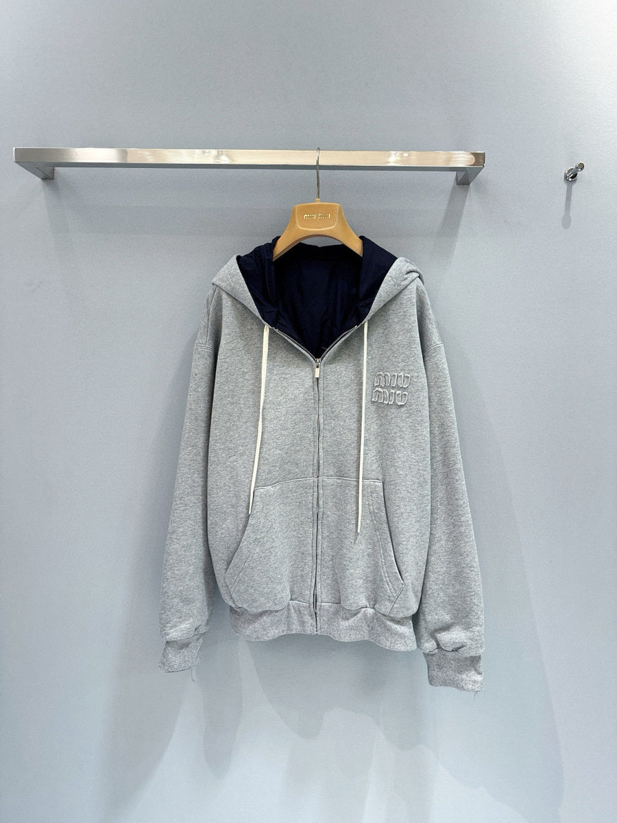 MIU M ZIP HOODIE