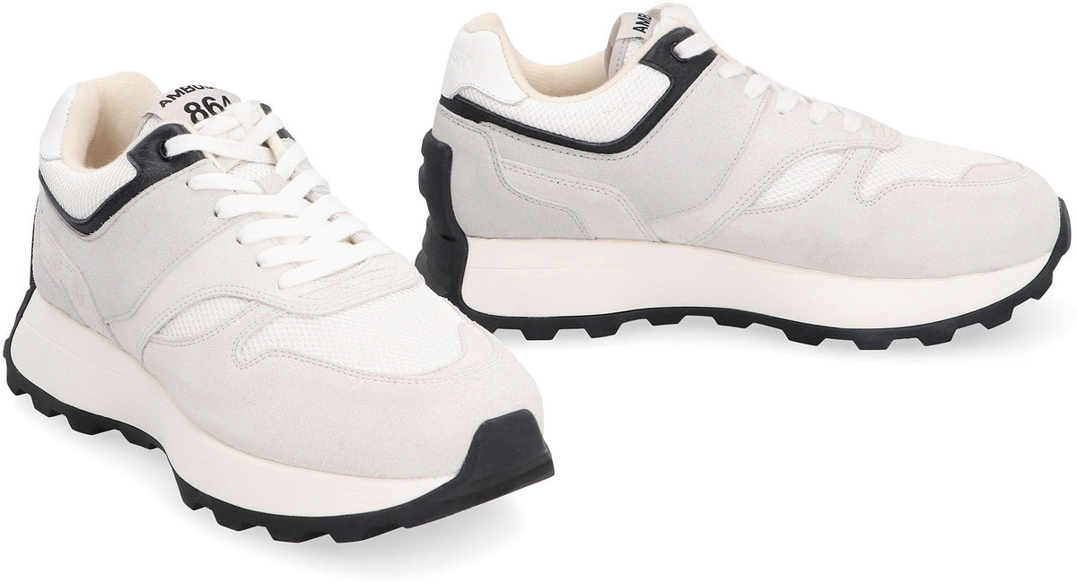 SUEDE AND NYLON SNEAKERS