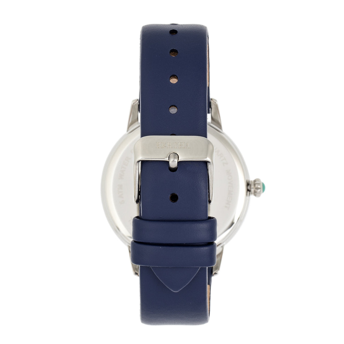 Bertha Grace MOP Leather-Band Watch