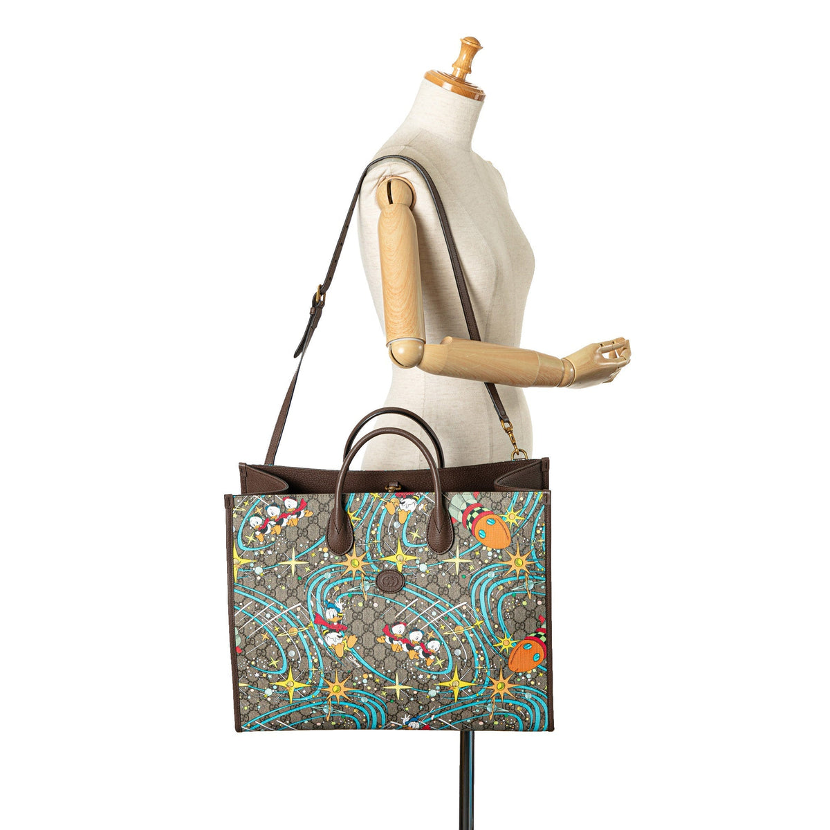 GUCCI x Disney GG Supreme Donald Duck Satchel