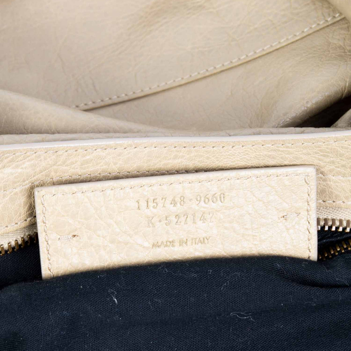 balenciaga Agneau Classic Hardware City Bag Beige