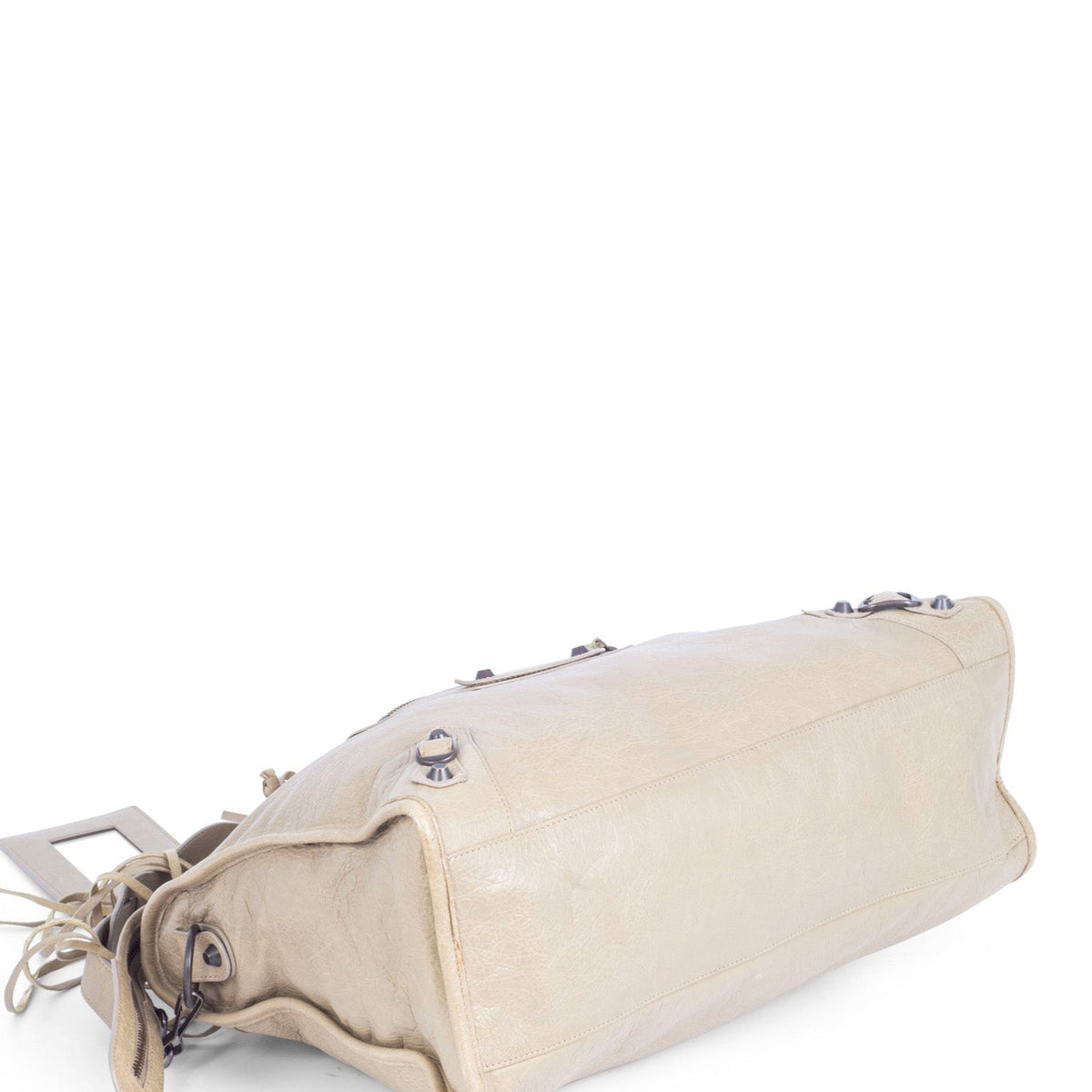 balenciaga Agneau Classic Hardware City Bag Beige