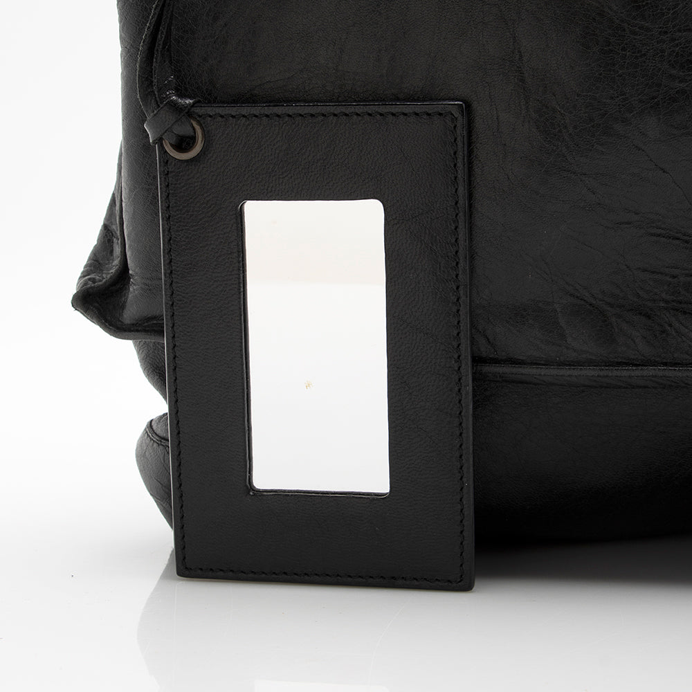 Balenciaga Agneau Oversized Square Tote (SHF-21604)