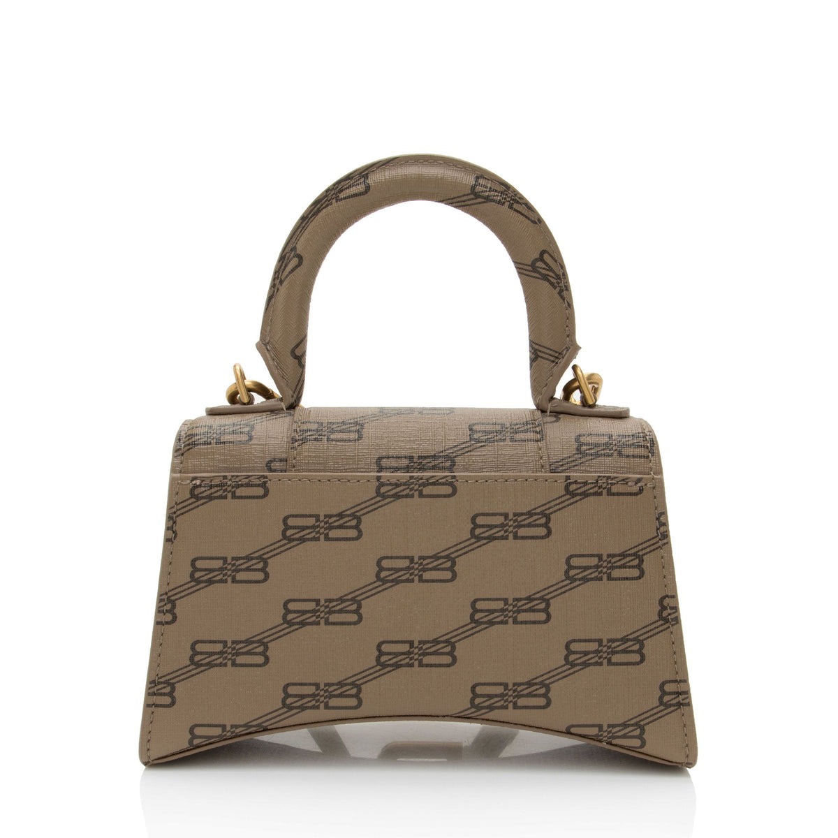 balenciaga BB Monogram Canvas Hourglass XS Satchel (SHF-64SB4v)