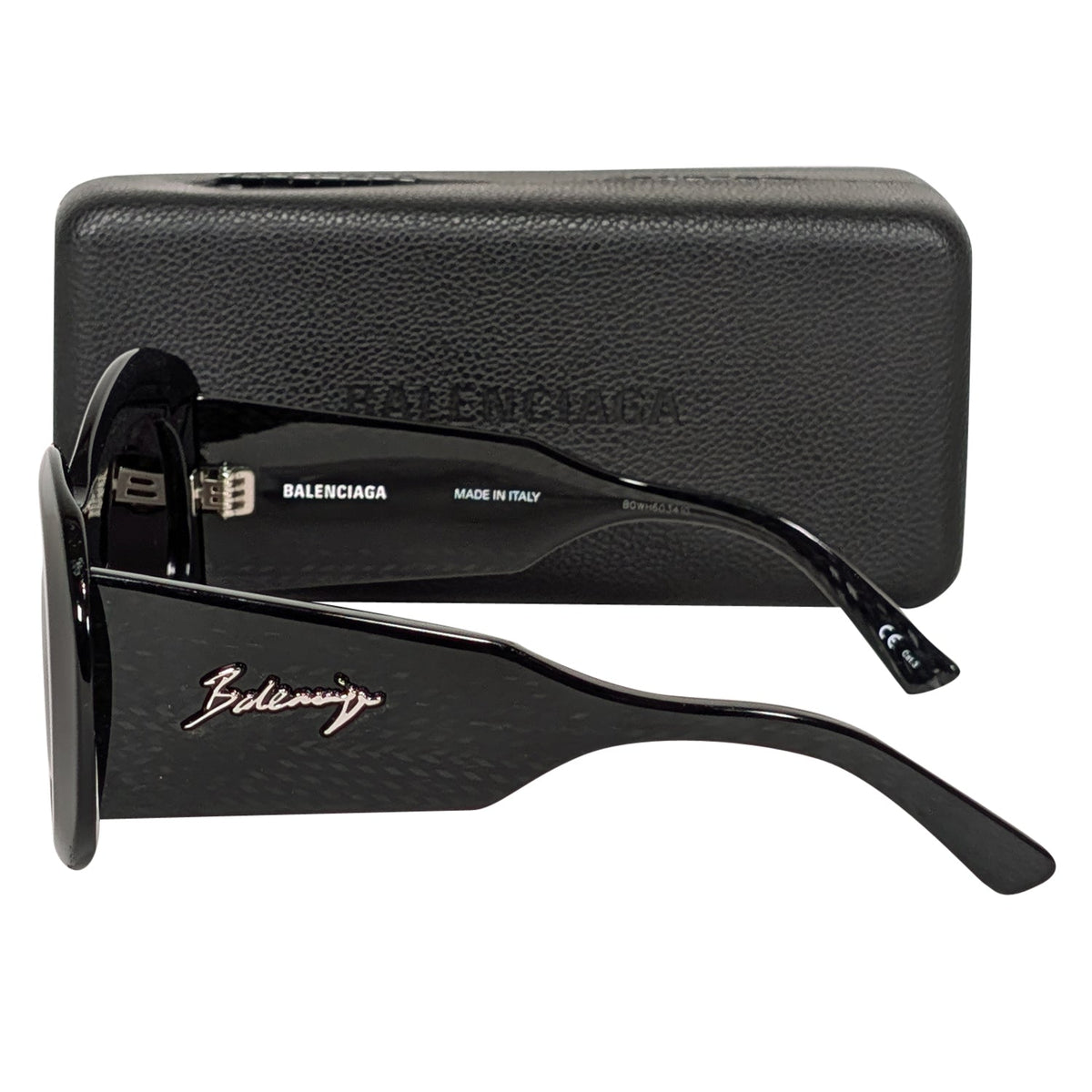 balenciaga - Black Print Large Round Sunglasses