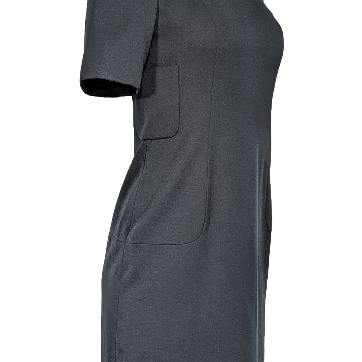 balenciaga - Black Short Sleeve Sheath Dress Sz 6