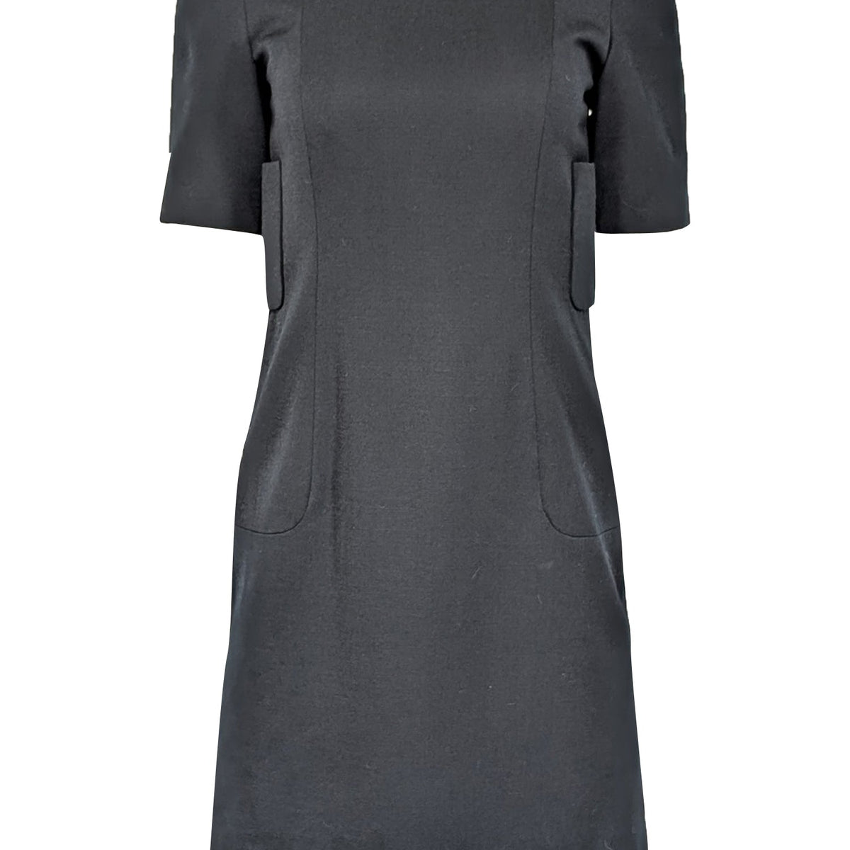 balenciaga - Black Short Sleeve Sheath Dress Sz 6