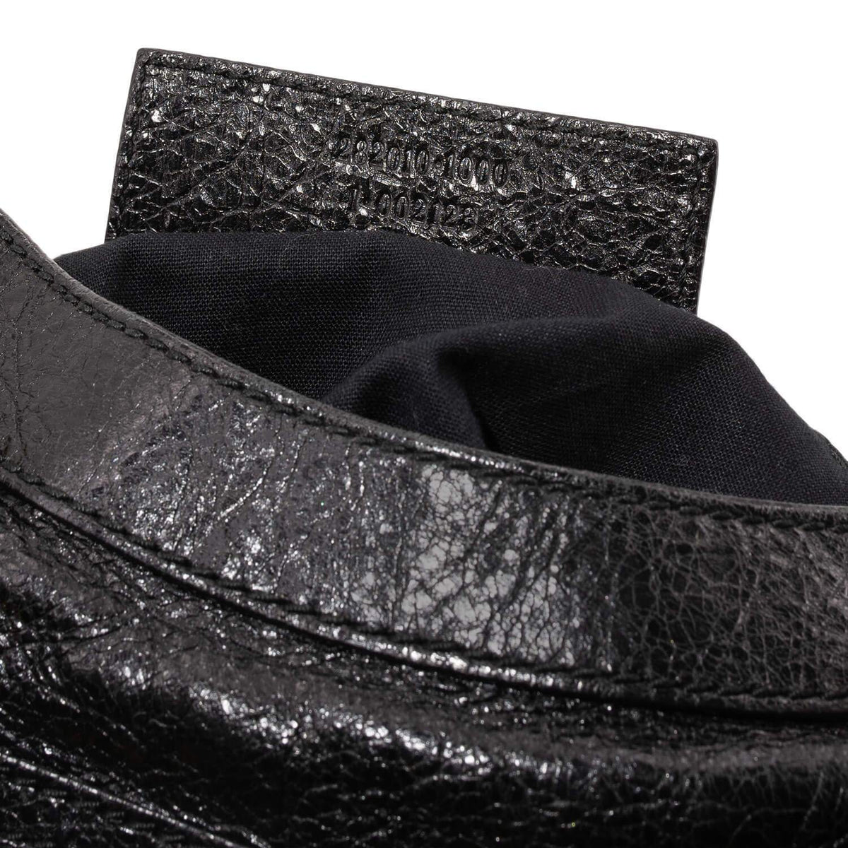 balenciaga Leather Gold City Shoulder Bag Black