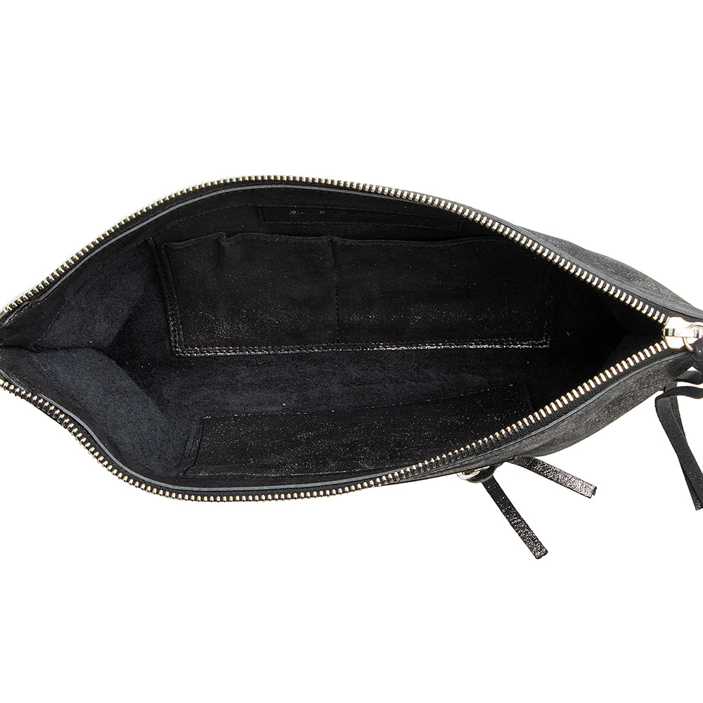Balenciaga Metallic Calfskin Milky Way Papier Clutch (SHF-21705)