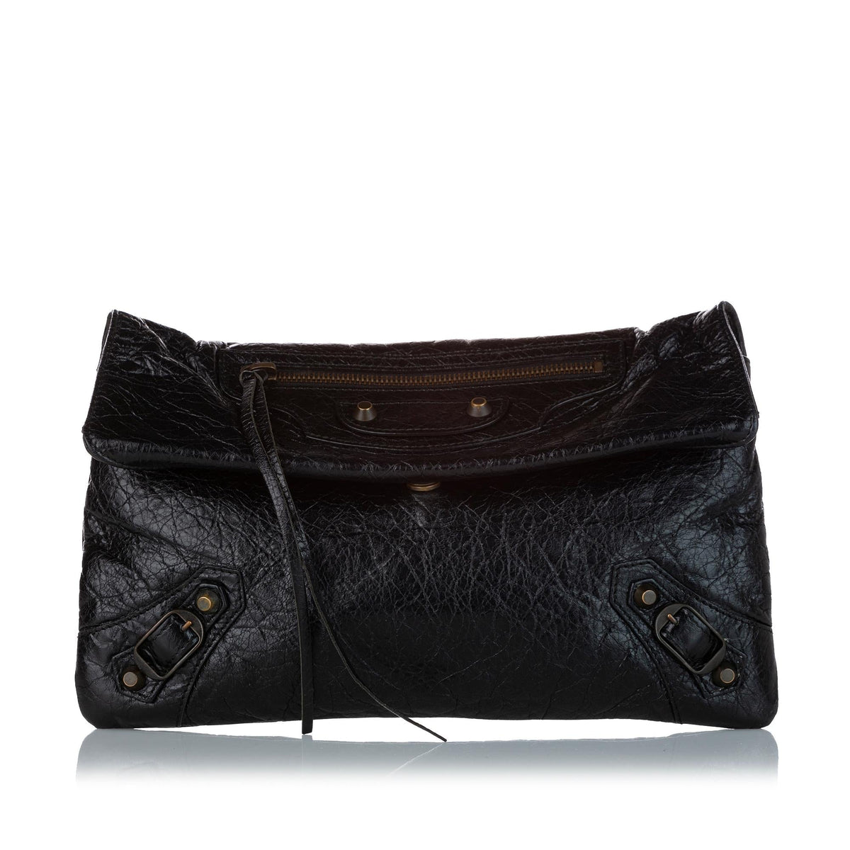 Balenciaga Motocross Classic Envelope Lambskin Leather Crossbody Bag (SHG-26683)