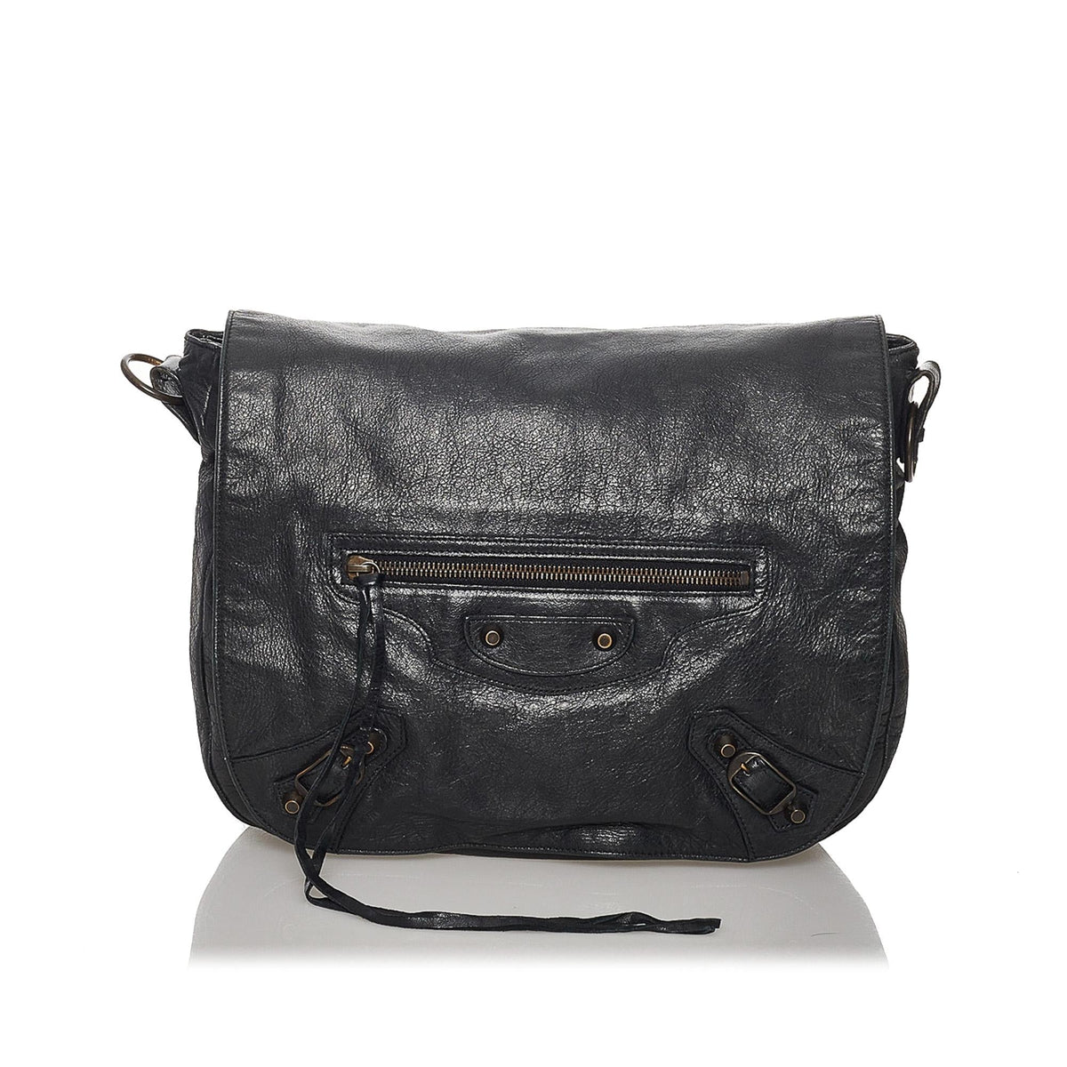 Balenciaga Motocross Classic Folk Crossbody Bag (SHG-31323)