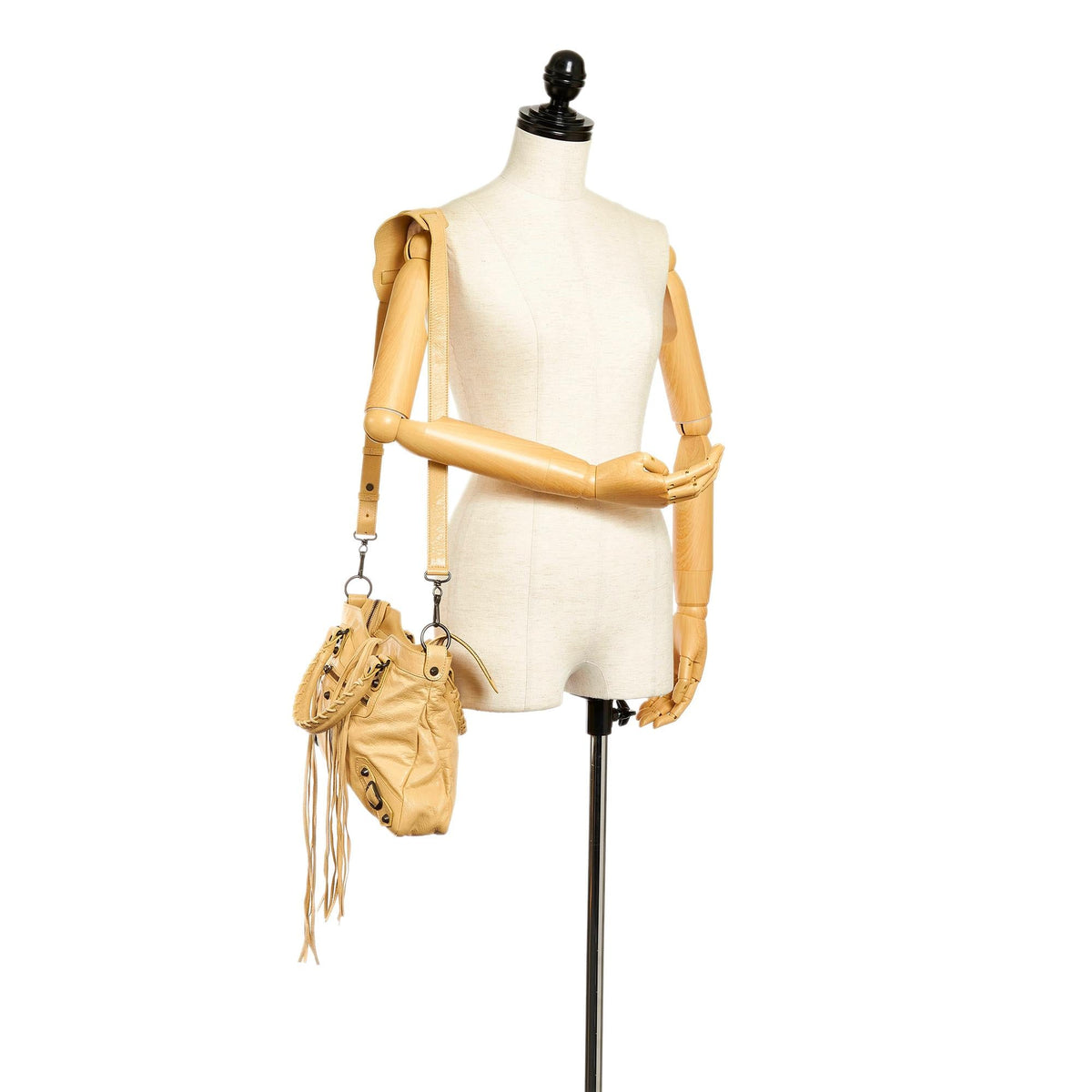 Balenciaga Motocross Classic Town Lambskin Leather Satchel (SHG-33928)