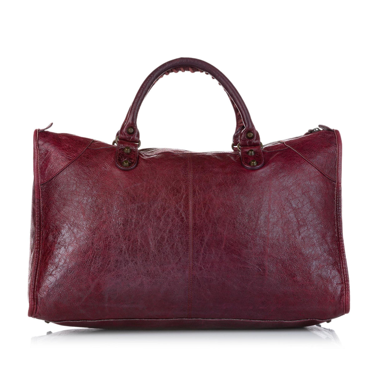 Balenciaga Motocross Classic Work Lambskin Leather Handbag (SHG-28262)
