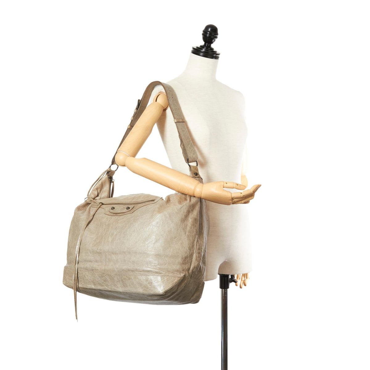 Balenciaga Motocross Courier Leather Shoulder Bag (SHG-26687)