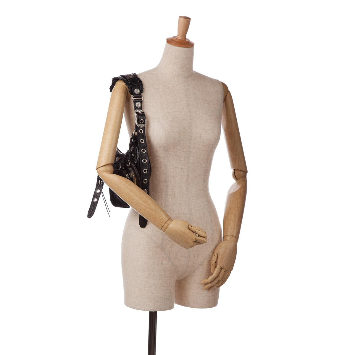 Balenciaga Motocross Embossed Le Cagole with Rhinestones XS (SHG-eejRhq)
