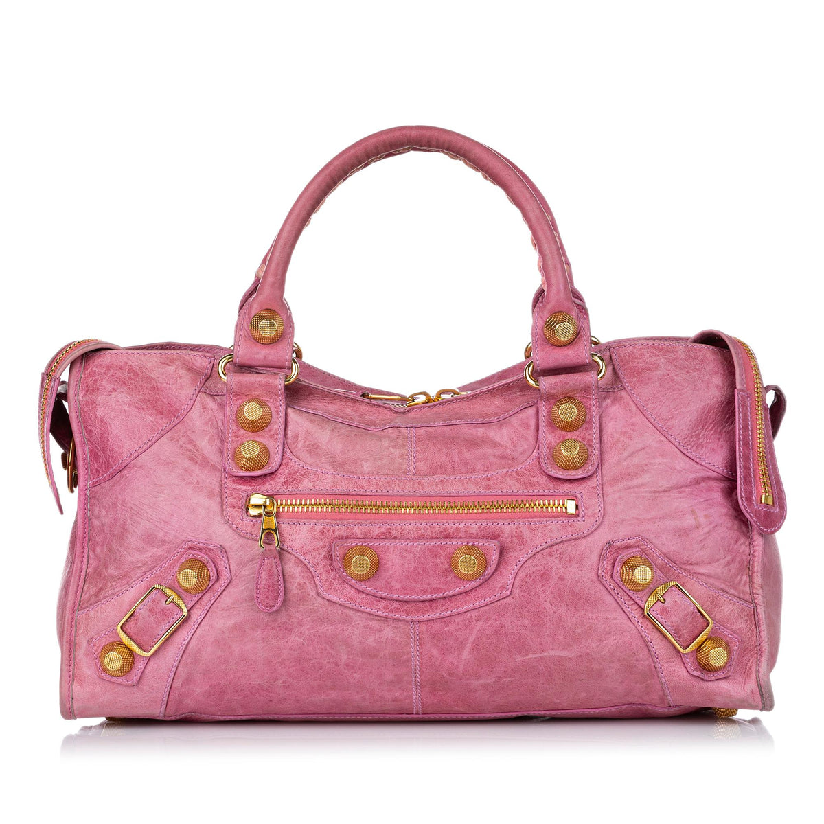 Balenciaga Motocross Part Time Giant 21 Leather Satchel (SHG-28722)