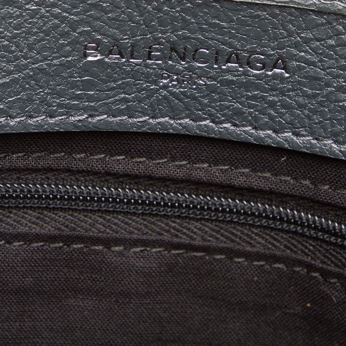Balenciaga Navy Cabas XS Leather Satchel (SHG-24885)