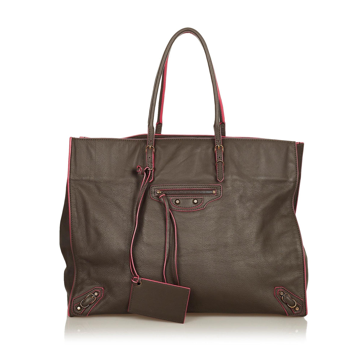 Balenciaga Papier A4 Leather Zip-Around Tote (SHG-26450)