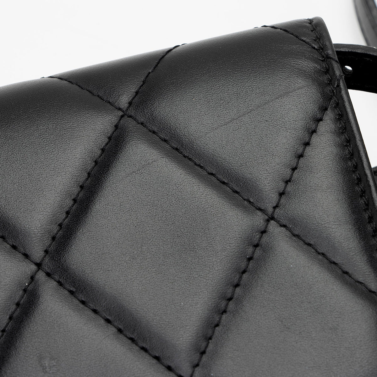 Balenciaga Quilted Calfskin B Phone Holder Crossbody Bag (SHF-wF8OTg)