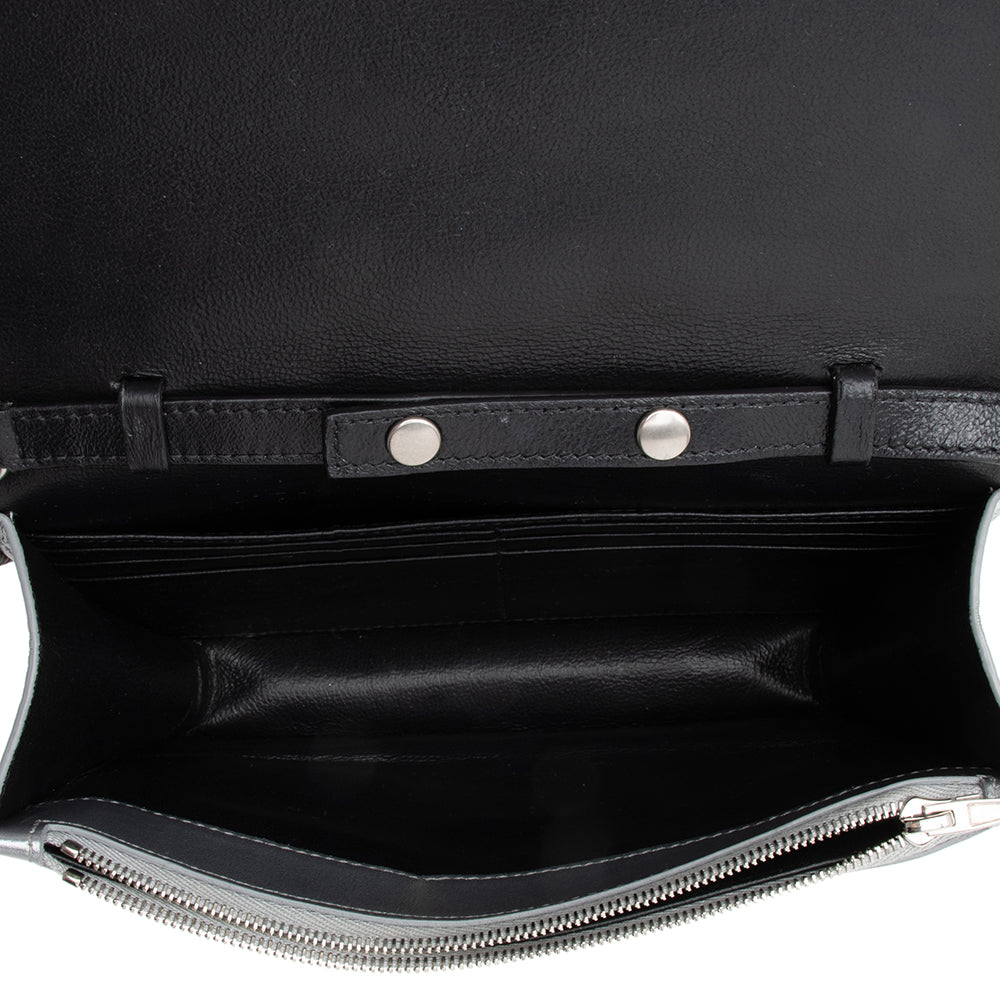 Balenciaga Quilted Metallic Leather B Dot Shoulder Bag (SHF-16927)