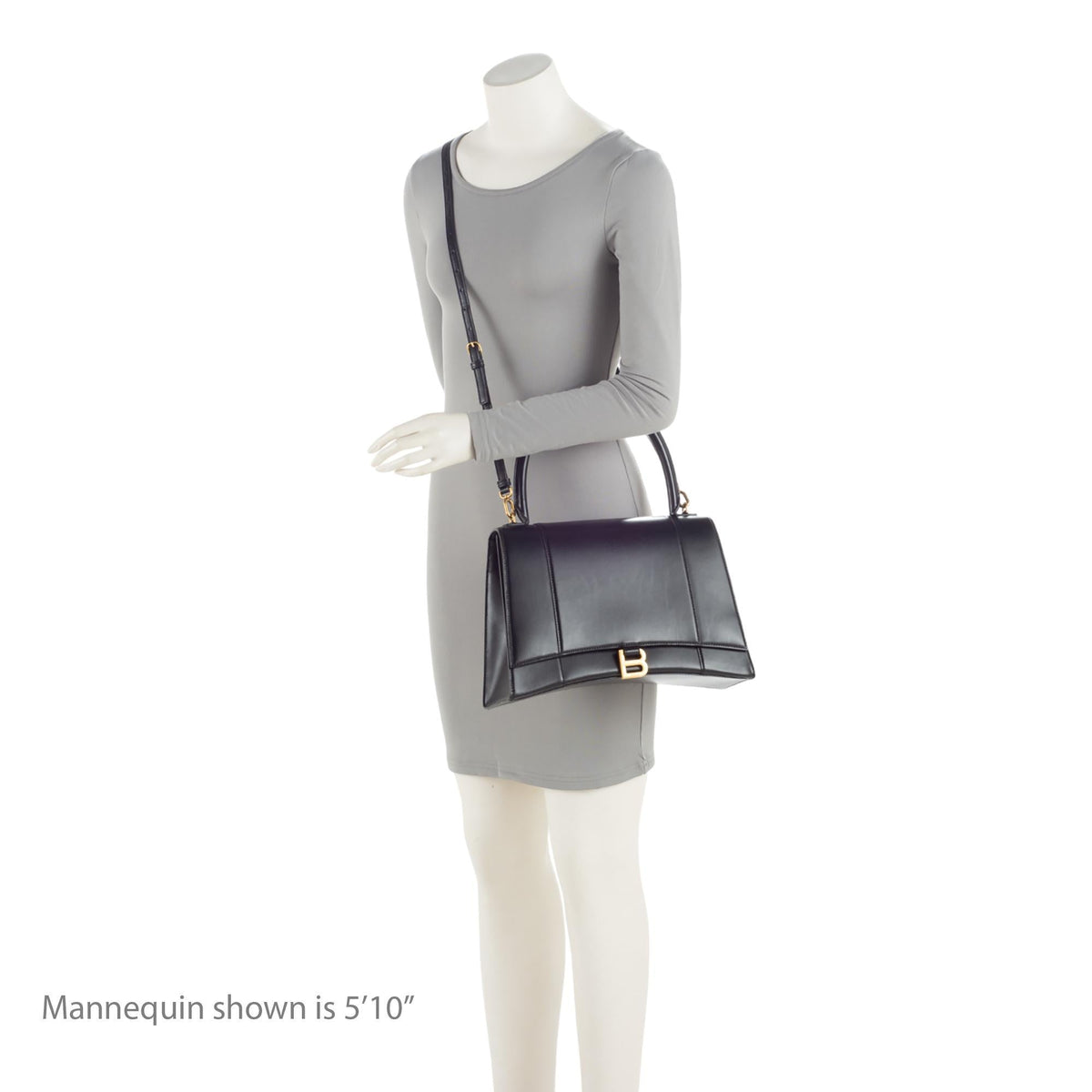 Balenciaga Shiny Calfskin Hourglass Medium Satchel (SHF-T4GYIa)