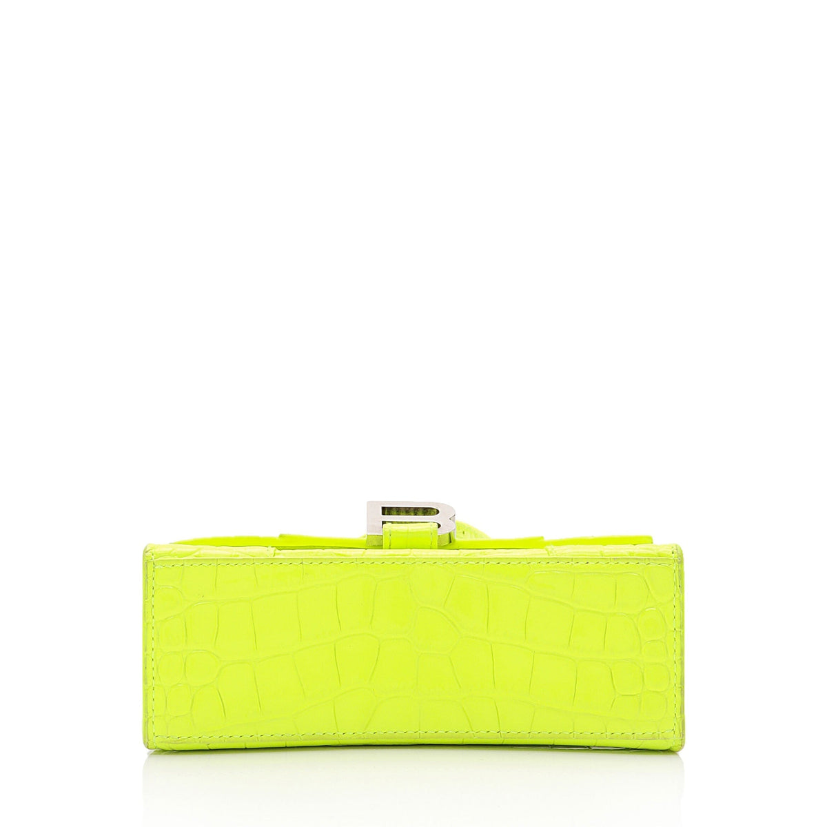 Balenciaga Shiny Croc Embossed Calfskin Hourglass XS Satchel (SHF-vSVXrb)