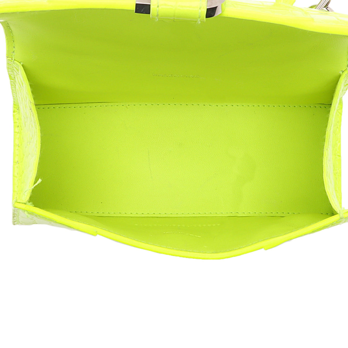 Balenciaga Shiny Croc Embossed Calfskin Hourglass XS Satchel (SHF-vSVXrb)