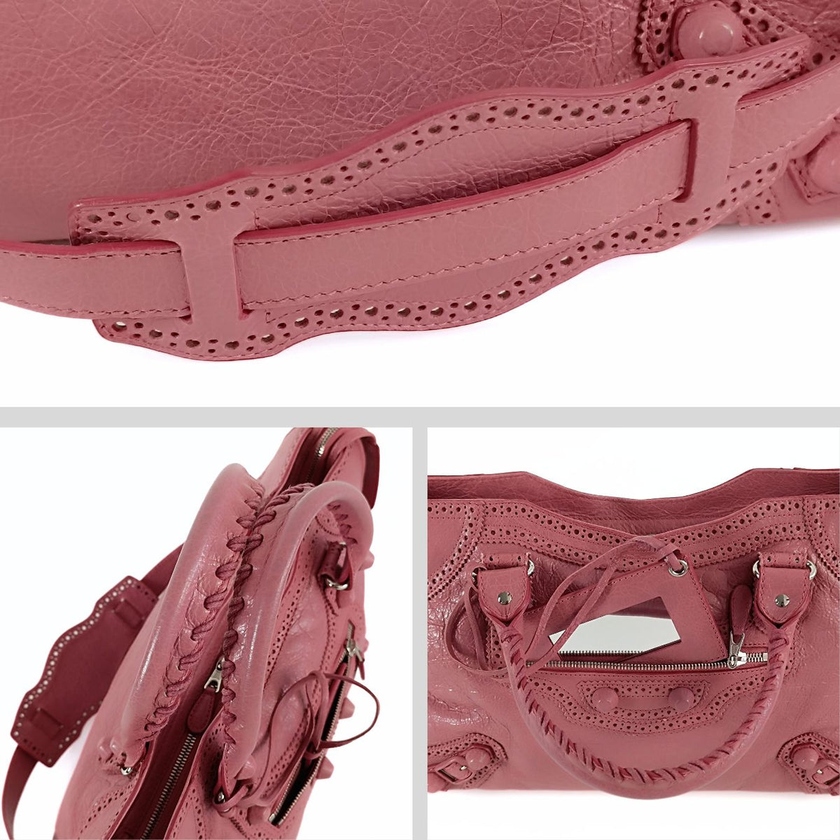 balenciaga City shoulder bag in pink leather