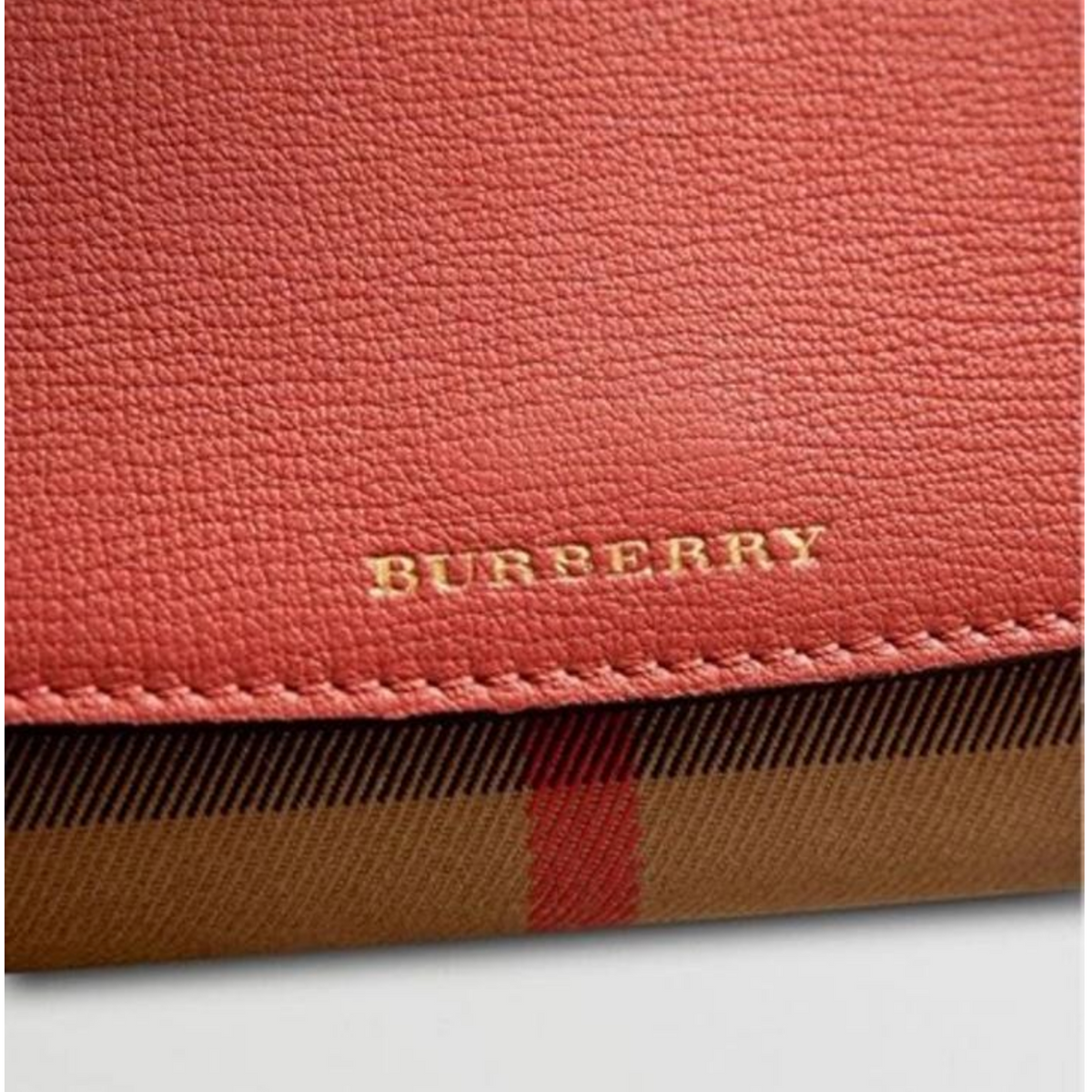 Burberry Wallet on Chain Cross Body Bag Cinnamon Red