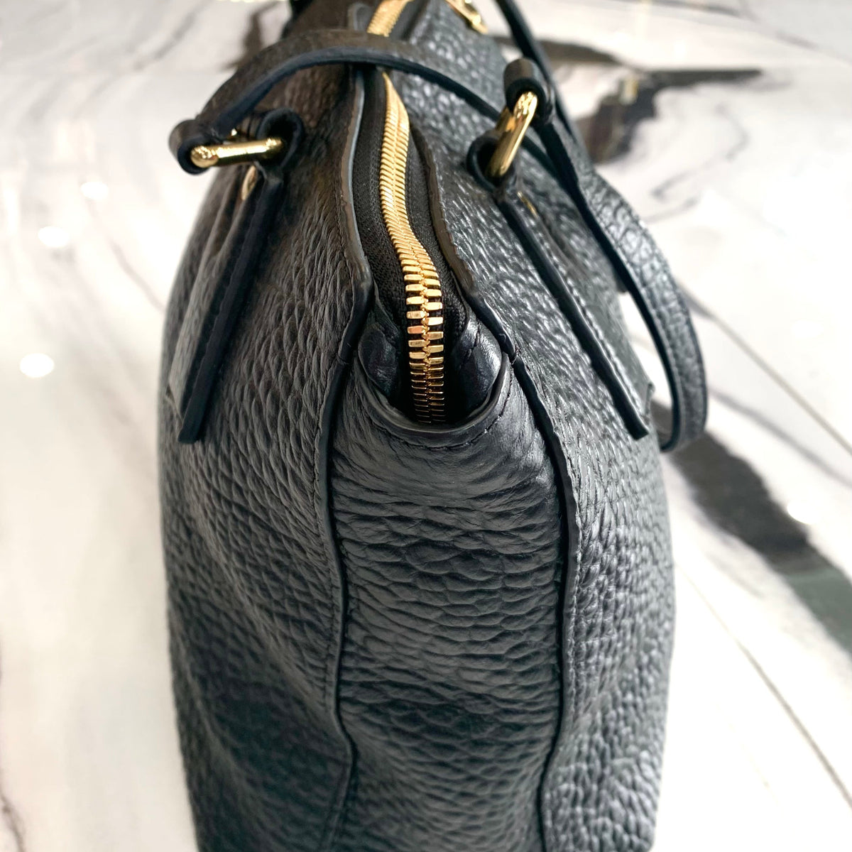 BURBERRY WELBURN BLACK LEATHER BAG