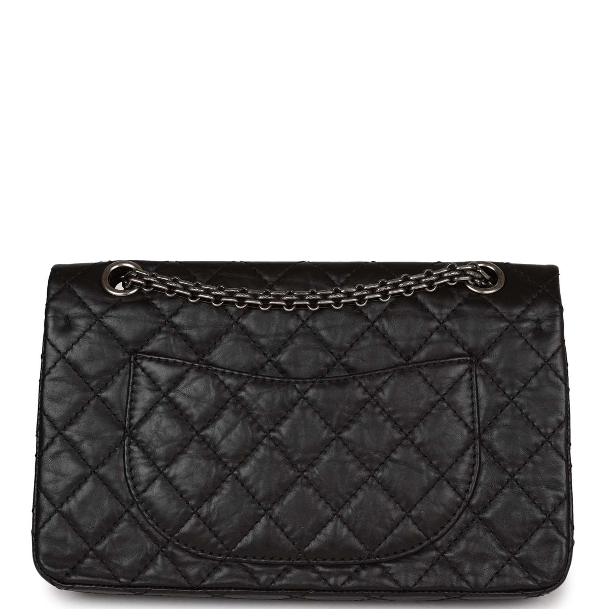 Top Quality Chanel Lucky Charms Reissue 2.55 Flap Bag Black Aged Calfskin Ruthenium Hardware