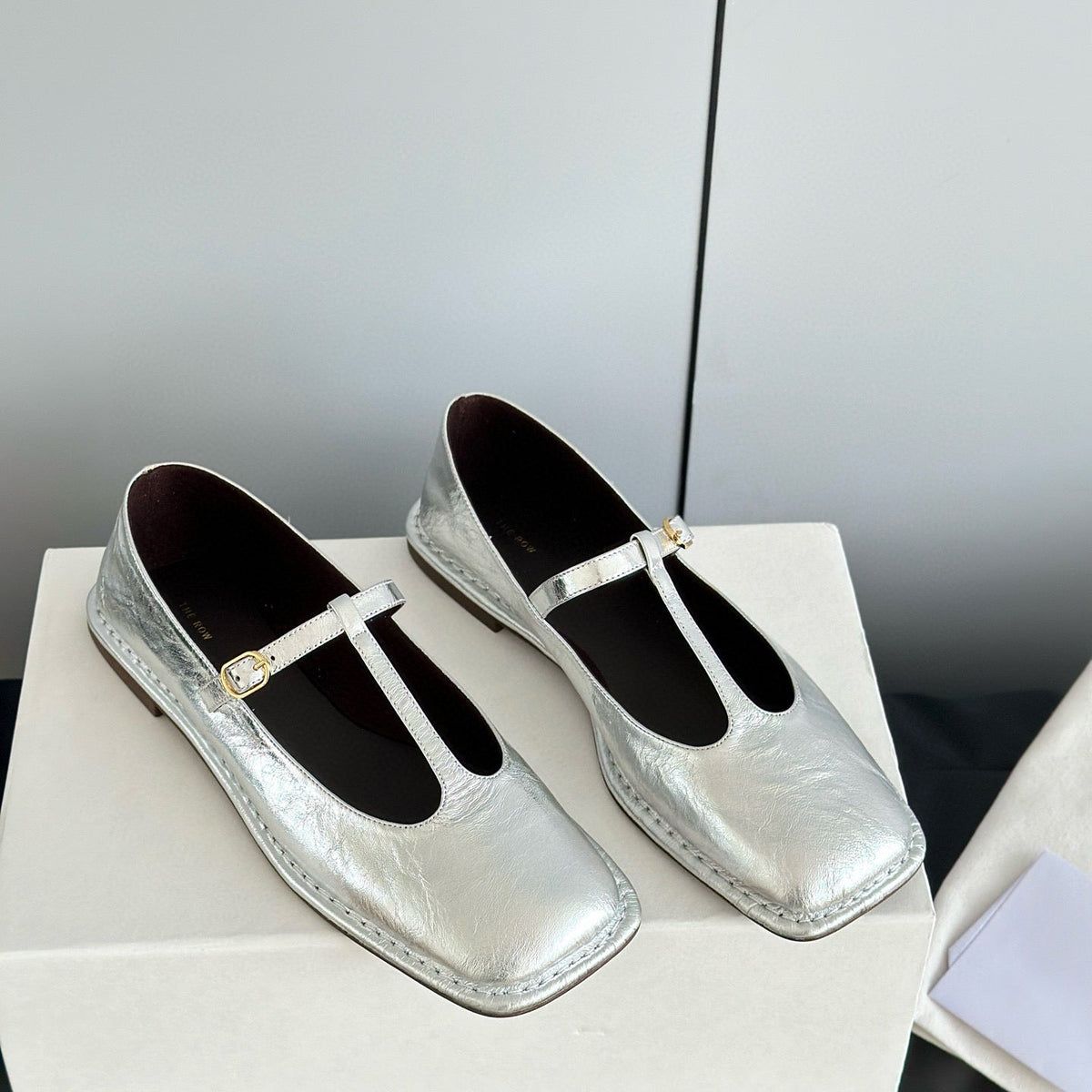THE ROW T STRAP FLATS