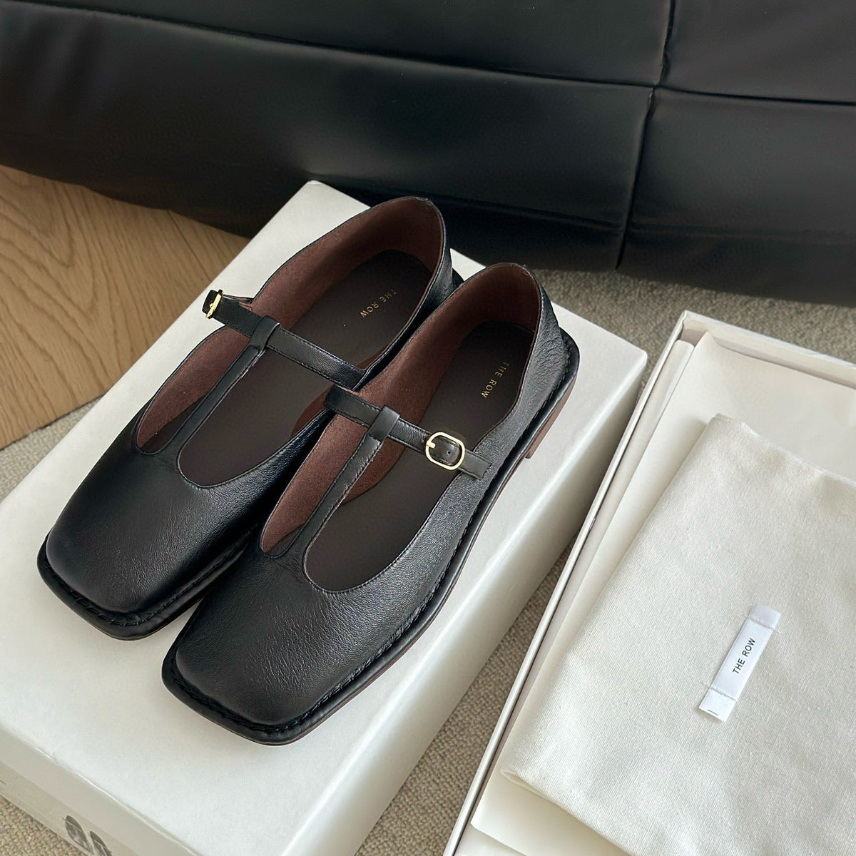 THE ROW T STRAP FLATS
