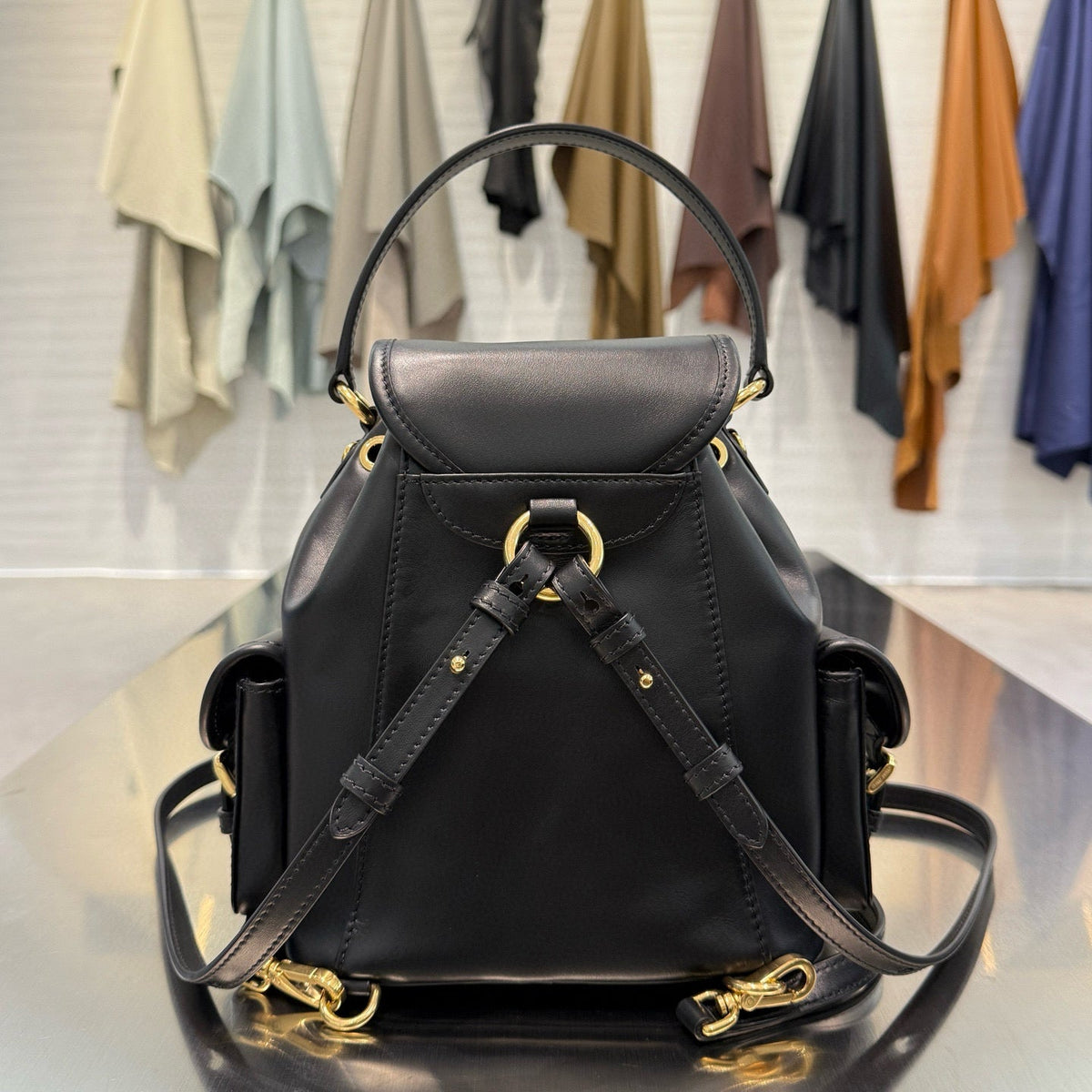 MIU M LEATHER BACKPACK