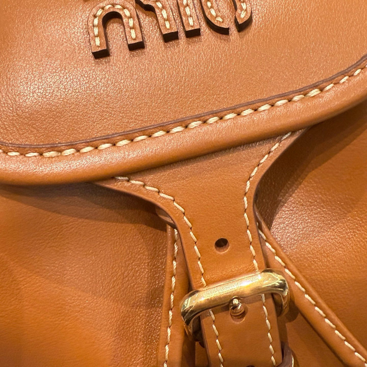 MIU M LEATHER BACKPACK