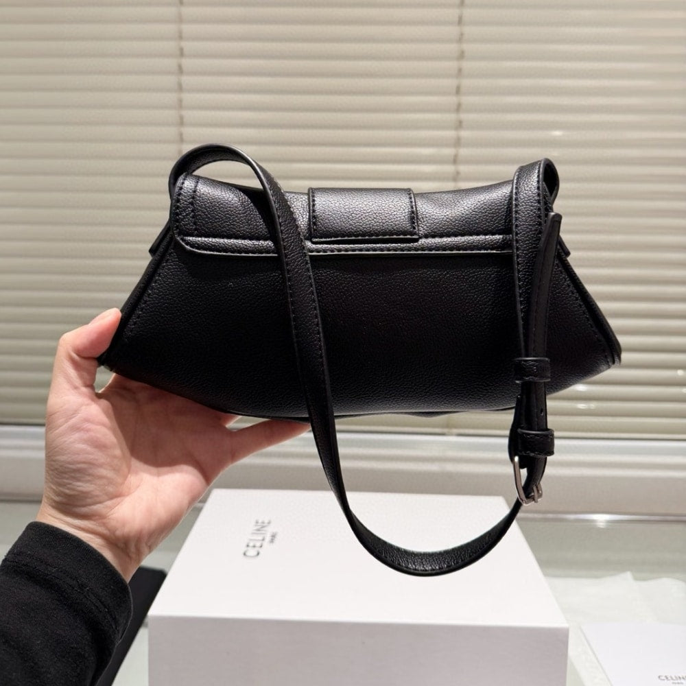 CELINE TEEN POLLY BAG IN BLACK 30CM 119883DPJ 38OG