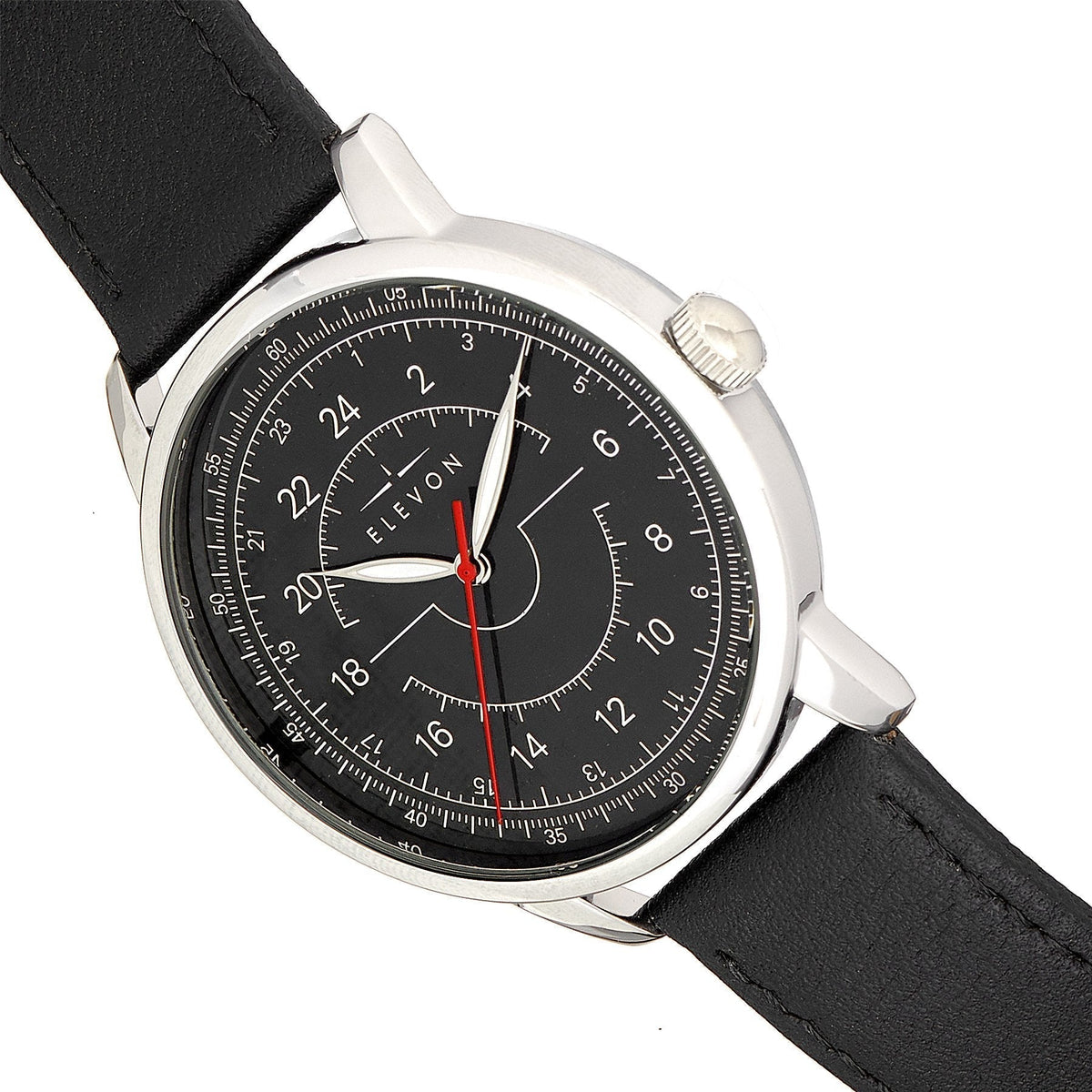 Elevon Gauge Leather-Band Watch