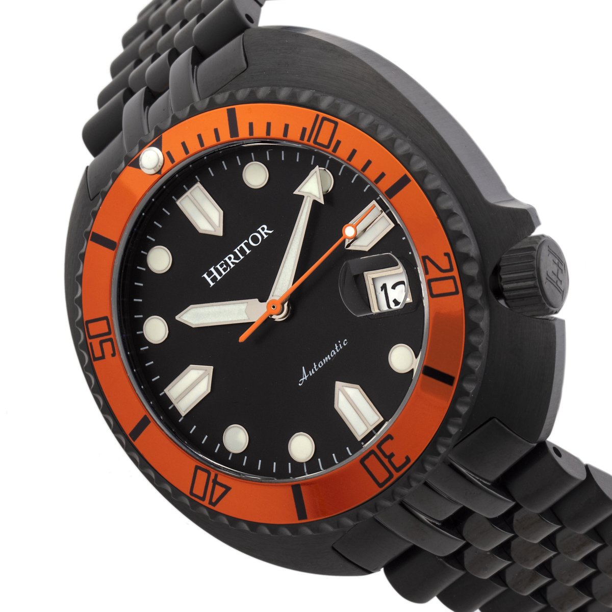 Heritor Automatic Morrison Leather-Band Watch w/Date