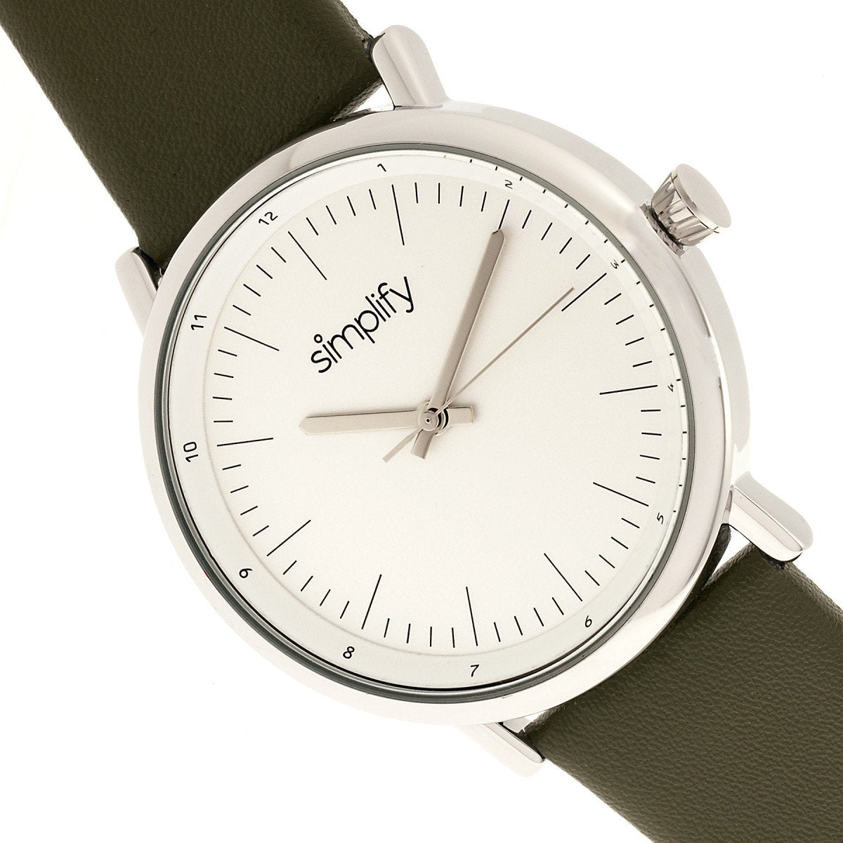 Simplify The 6200 Leather-Strap Watch