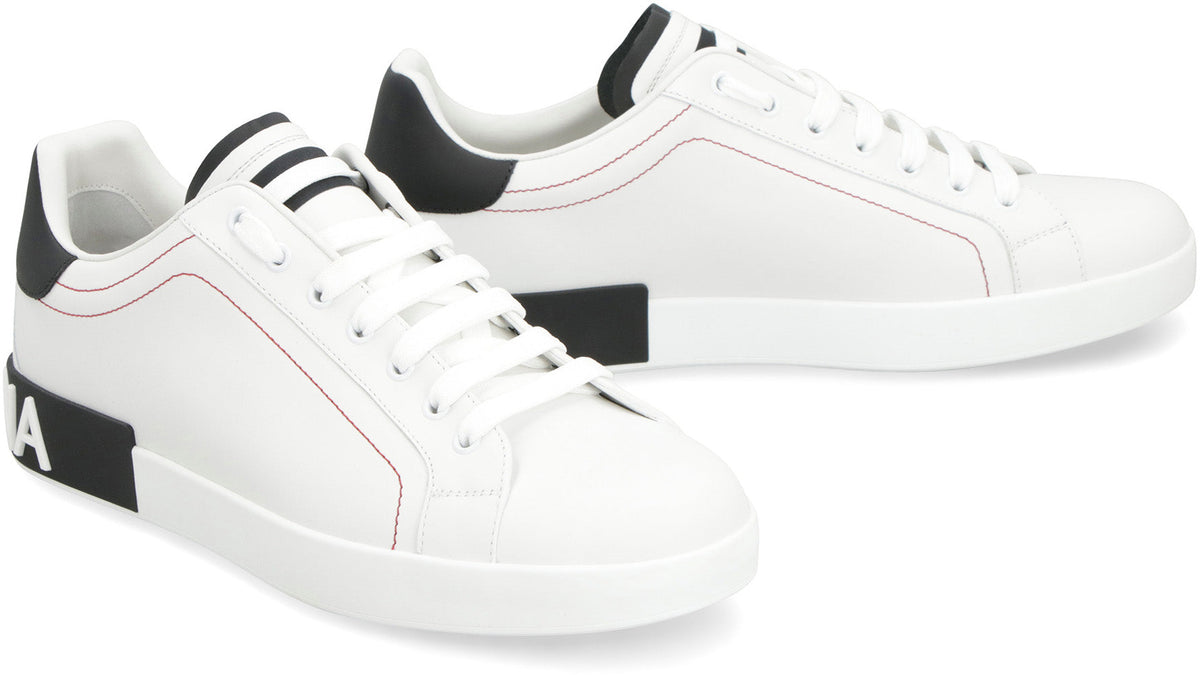 PORTOFINO LEATHER LOW-TOP SNEAKERS