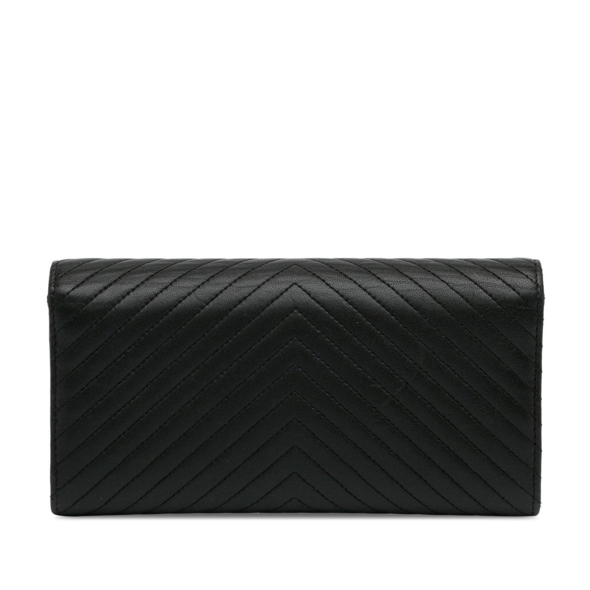 Chanel CC Chevron Lambskin Long Wallet (SHG-GJrUFh)