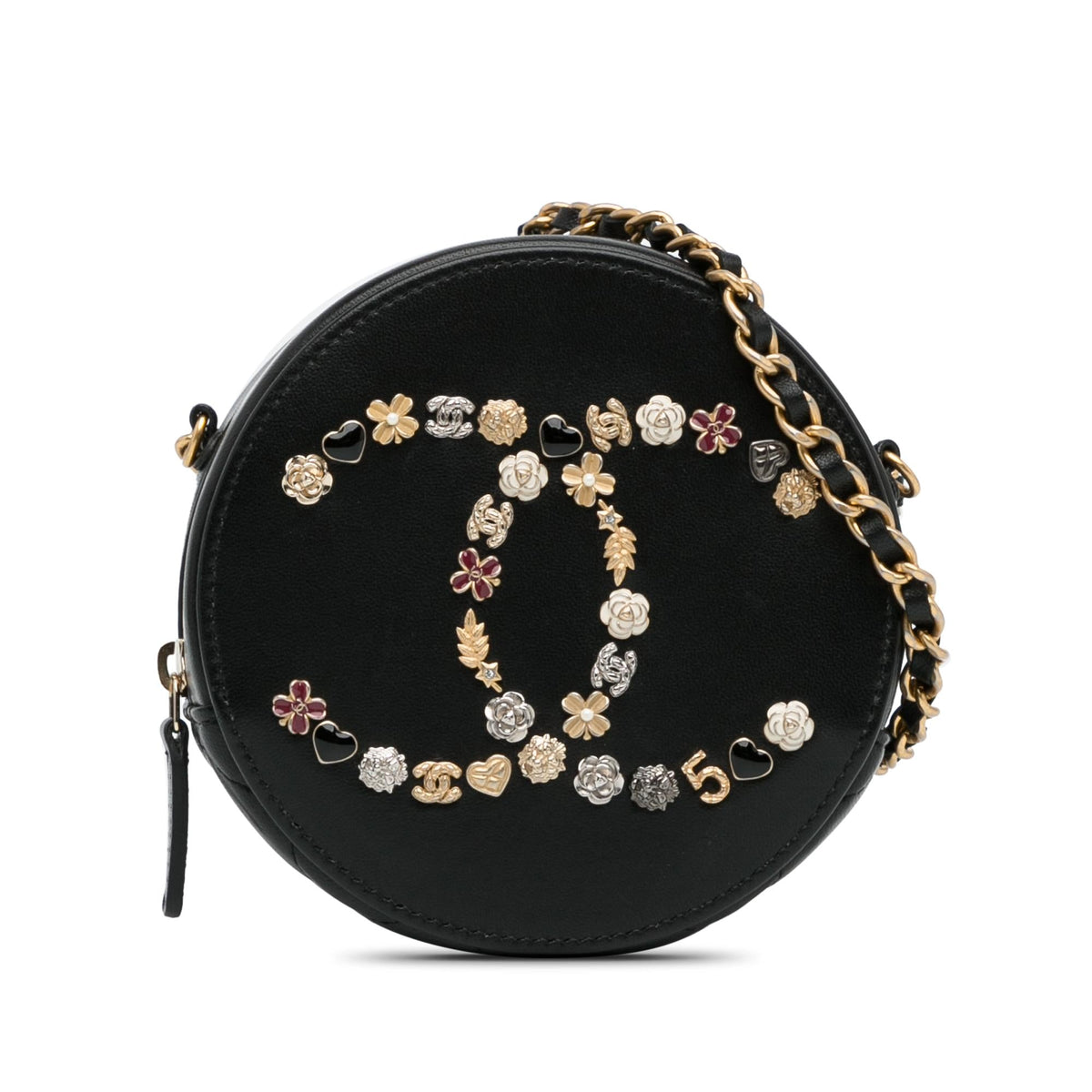 Top Quality Chanel CC Lambskin Lucky Charms Round Clutch With Chain (SHG-MZAbpr)