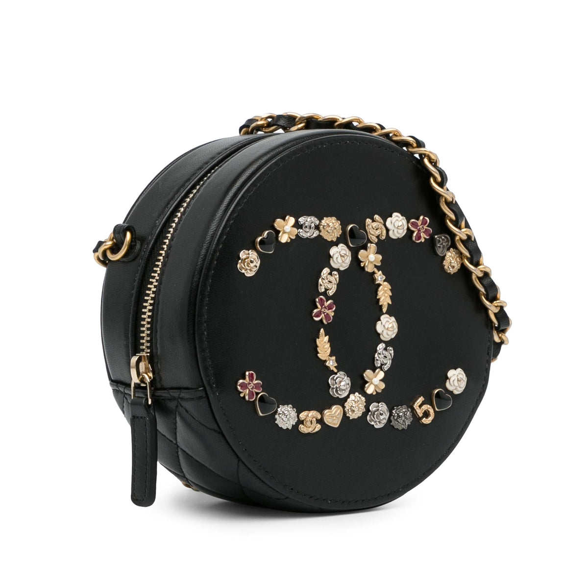 Top Quality Chanel CC Lambskin Lucky Charms Round Clutch With Chain (SHG-MZAbpr)
