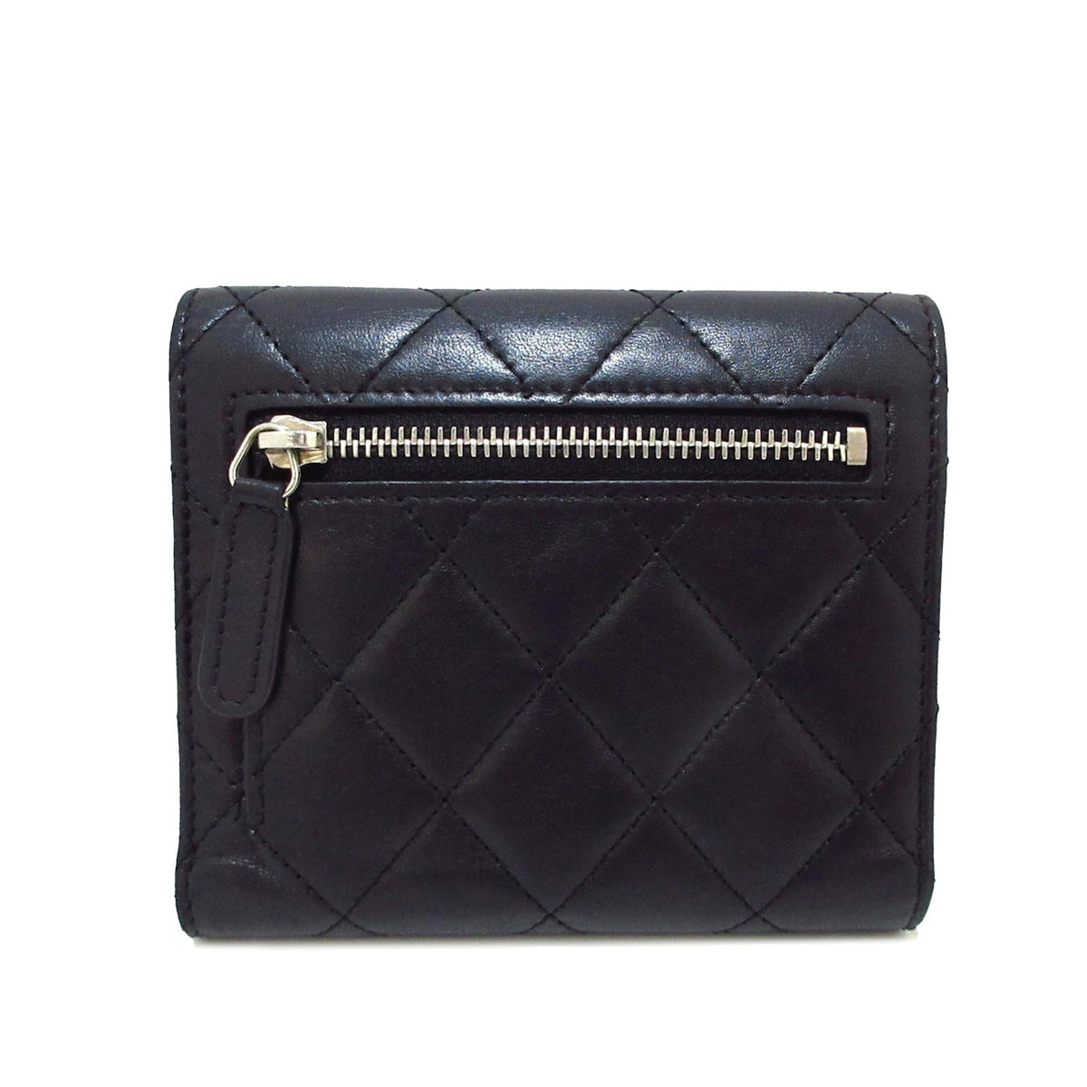 Chanel CC Lambskin Trifold Flap Wallet (SHG-aWb2CX)