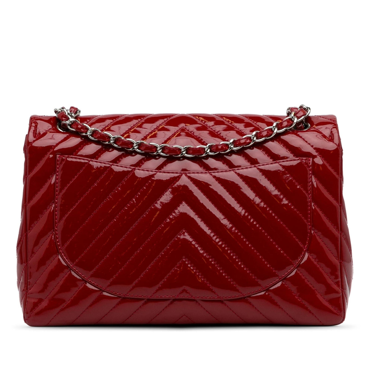 Chanel Jumbo Chevron Patent Single Flap (SHG-8b5izz)