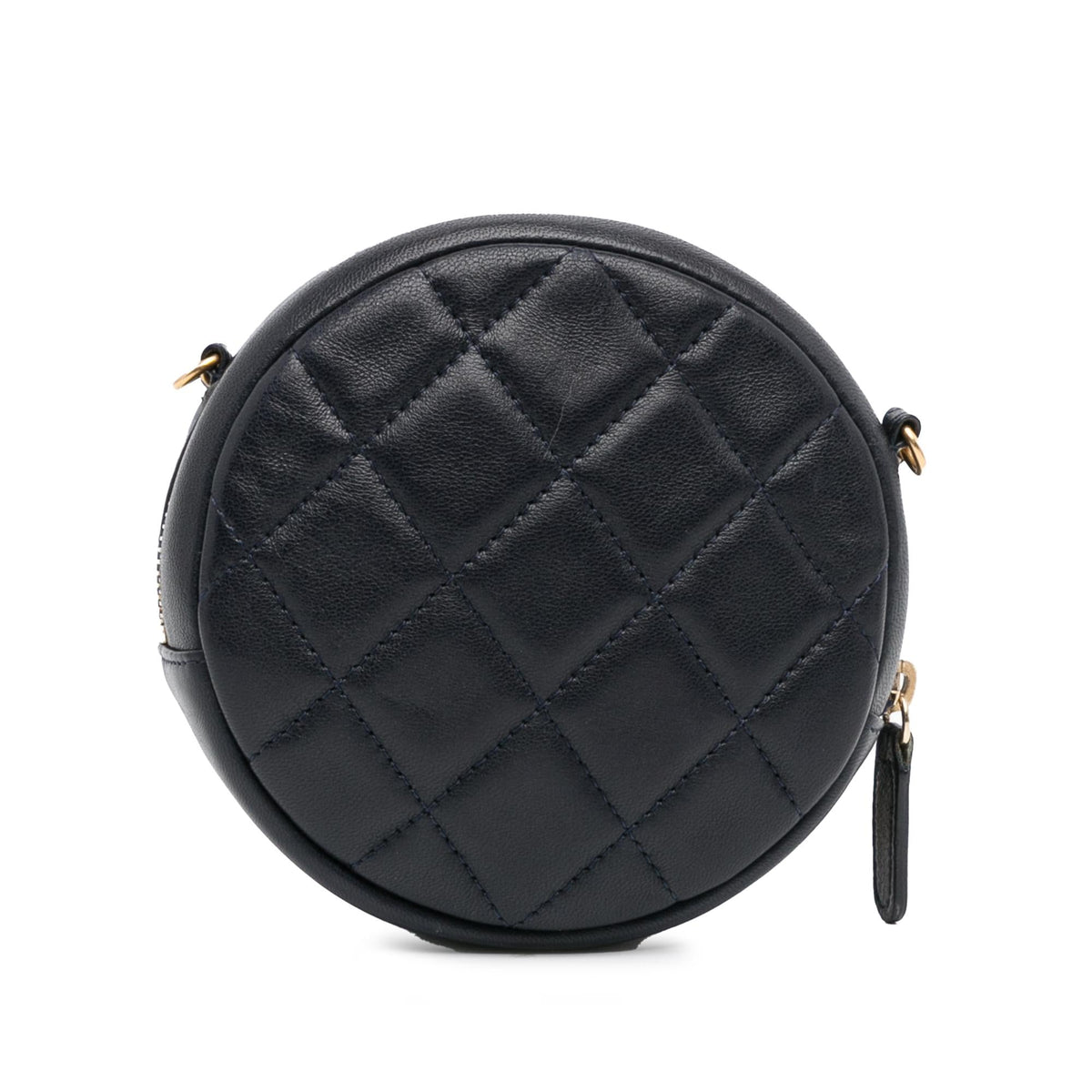 Top Quality Chanel Quilted Lambskin Lucky Charms Round Clutch with Chain (SHG-OY6cPQ)