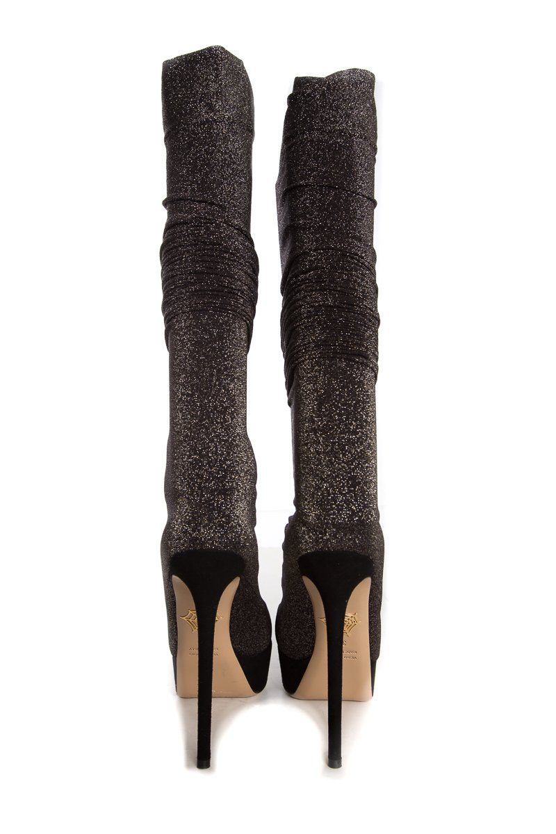 Charlotte Olympia Metallic Boots SZ 37
