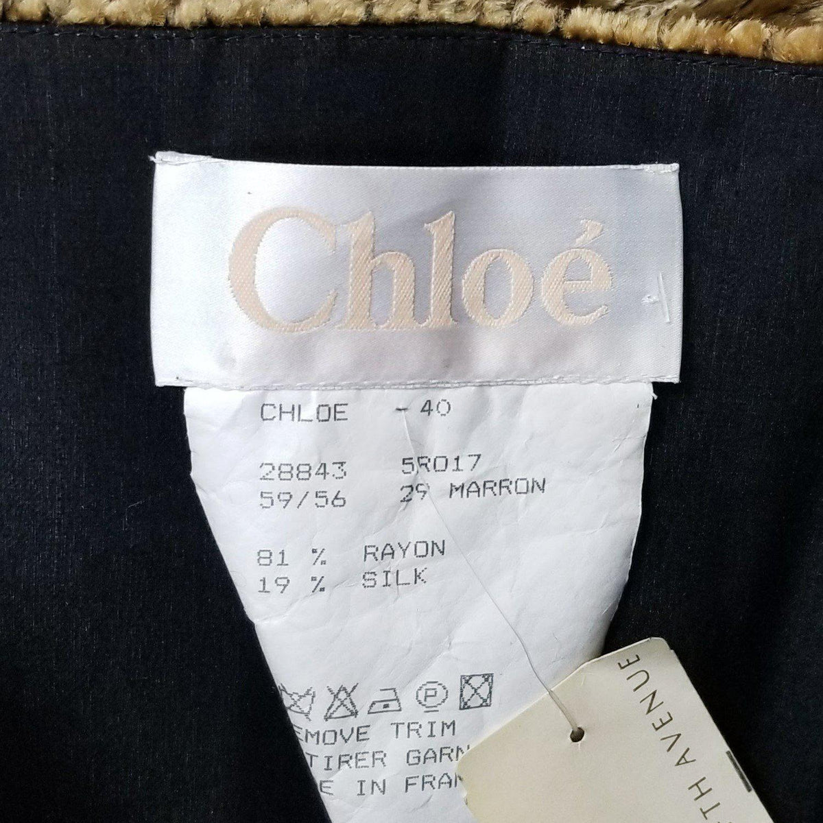 Chloe - Gold Faux Fur Strapless Dress Sz 8