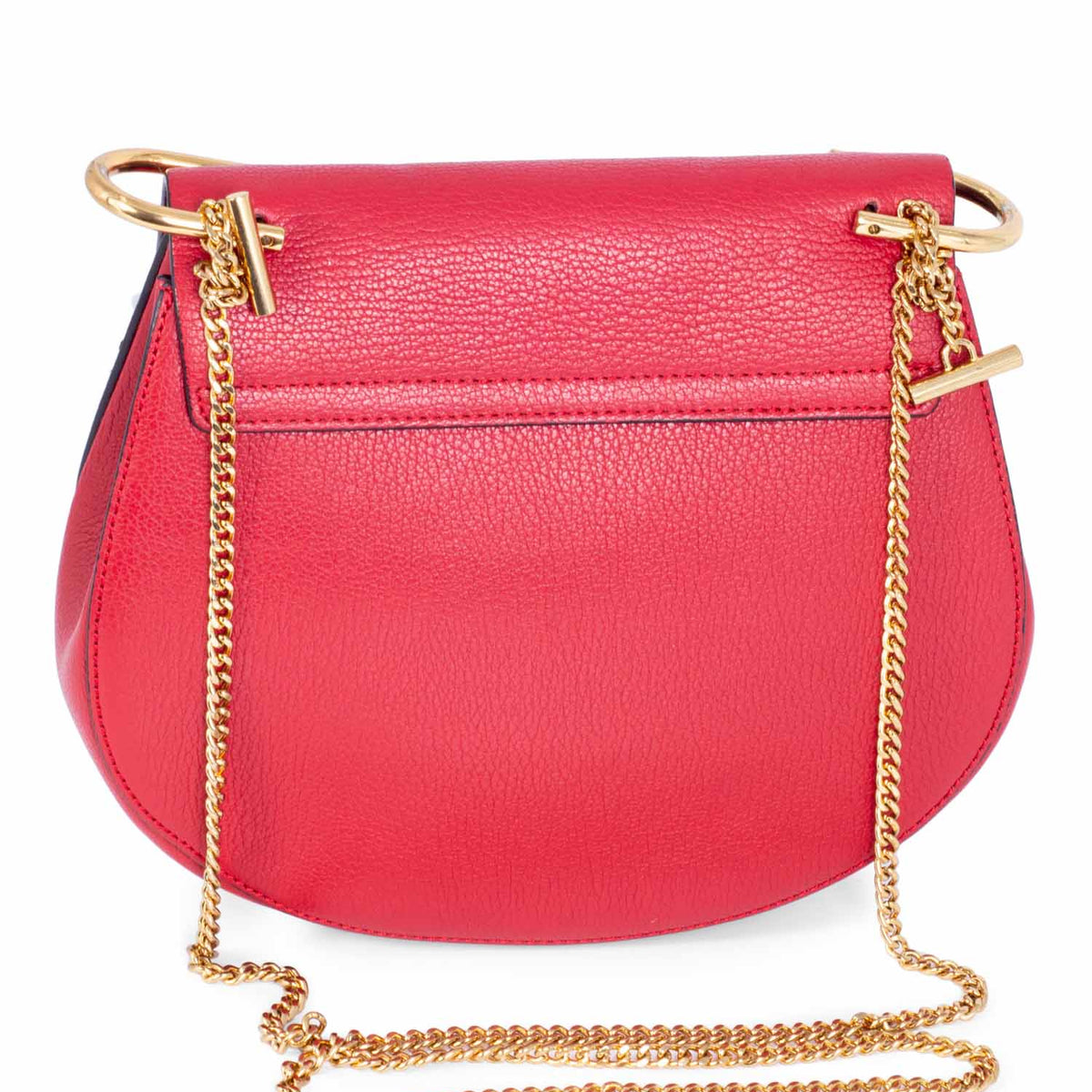 Chloe Leather Drew Messenger Bag Red